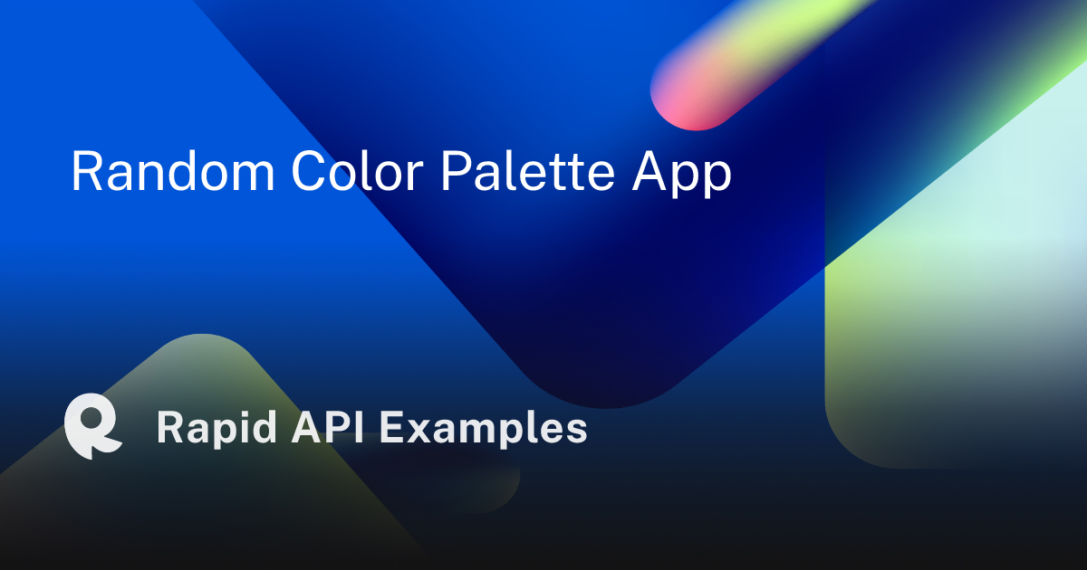 Random Color Palette App