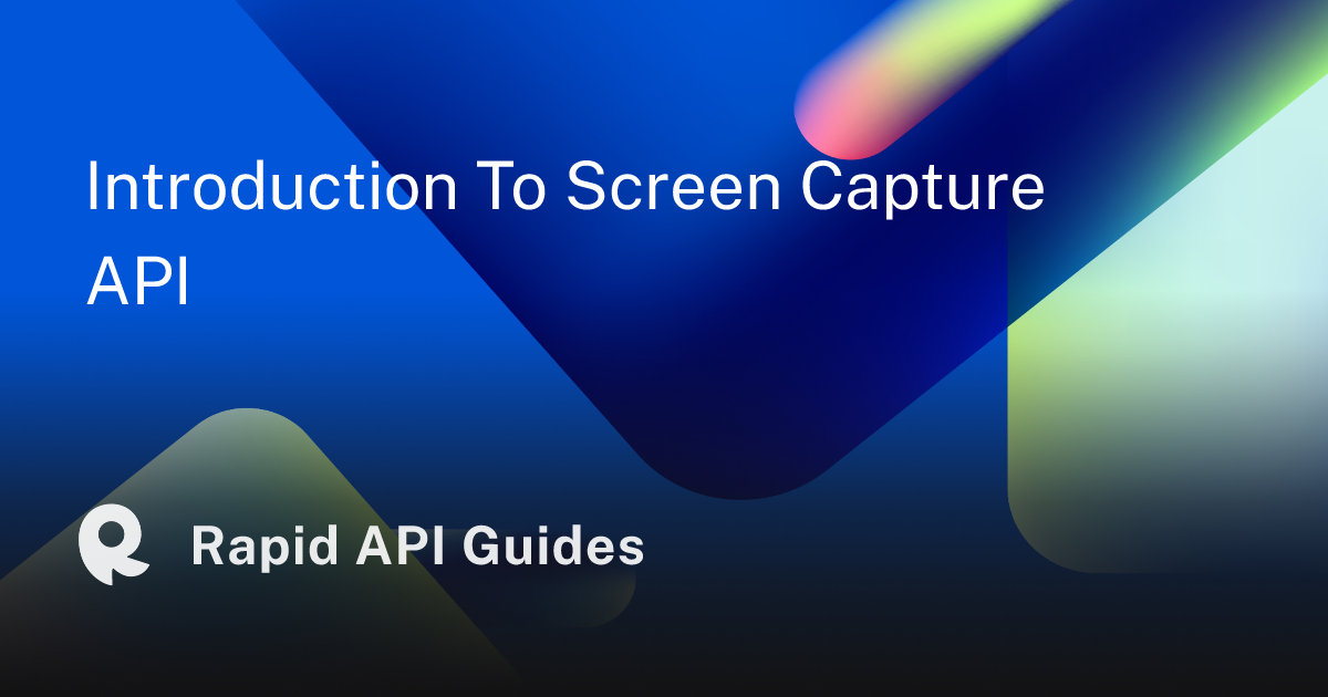 javascript screen capture api